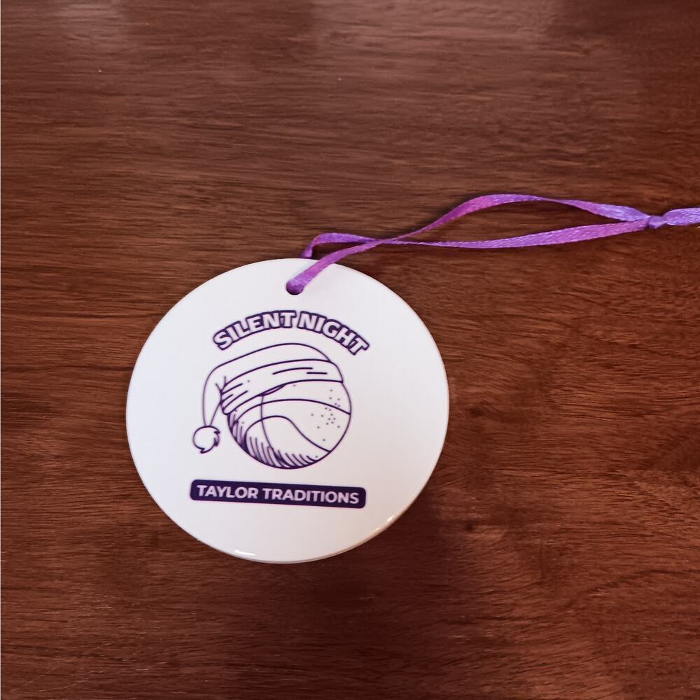 🌸3 for $15 NWOT Taylor University Silent Night Christmas Ornament